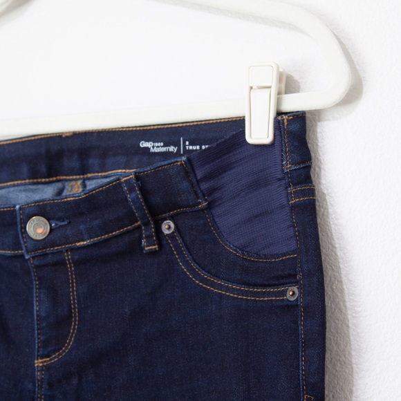 Gap Maternity Women's True Skinny Dark Wash Denim Jeans Size 2 - Picture 3 of 6